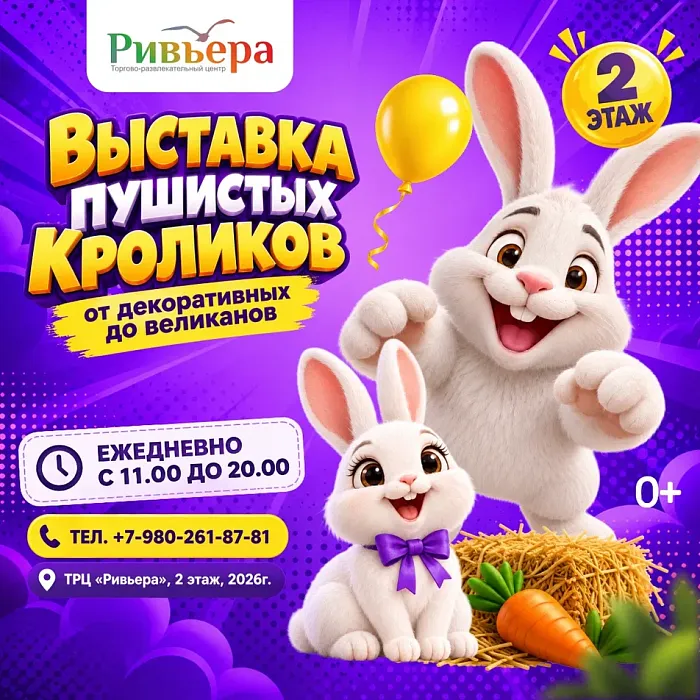 Выставка пушистых кроликов
